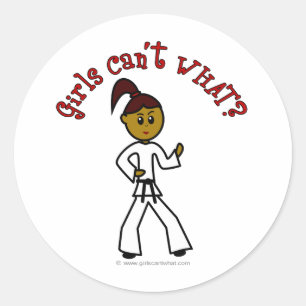 Dark Womens Karate Ronde Sticker