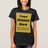 Dark Women's Tee with Metallic Gold Design Bg T-shirt (Voorkant)