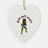 Dark Womens Wrestling Keramisch Ornament (Rechts)