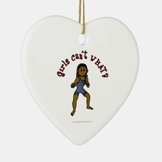 Dark Womens Wrestling Keramisch Ornament (Rechts)