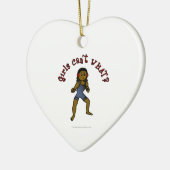 Dark Womens Wrestling Keramisch Ornament (Links)