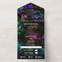 Dark Wonderland Bold Glam Floral Flowers Weddensch