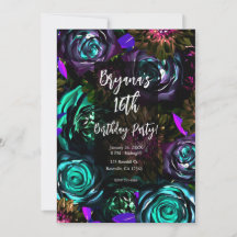 Dark Wonderland Bold Glamor Floral Flowers Party