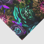 Dark Wonderland Bold Glamor Floral Flowers Party Tissuepapier (Detail)