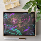 Dark Wonderland Bold Glamor Floral Flowers Party Tissuepapier (Geschenk)