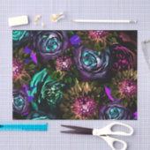 Dark Wonderland Bold Glamor Floral Flowers Party Tissuepapier (Craft)