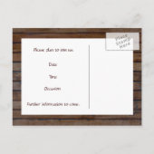 Dark Wood Bewaar de datum Aankondigingskaart (Achterkant)