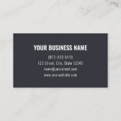 Dark Wood Carpenter Professional Builder Woodwork Visitekaartje (Achterkant)