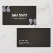 Dark Wood Video Production Visitekaartje (Voorkant / Achterkant)