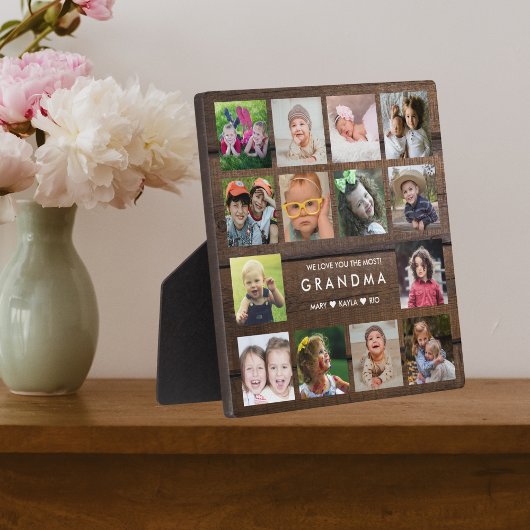 Dark Wood We houden van oma 14 Foto Collage Fotoplaat