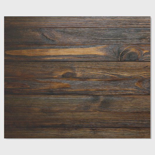 Dark Wood Westerne natuurlijke stijl Cadeaupapier (Vlak)