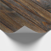 Dark Wood Westerne natuurlijke stijl Cadeaupapier (Hoek)