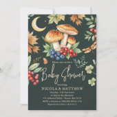 Dark Woodland Herfst Mushroom Baby shower Kaart (Voorkant)