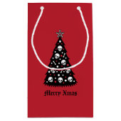 Dark Xmas-structuur Klein Cadeauzakje (Achterkant)