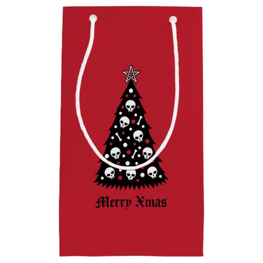 Dark Xmas-structuur Klein Cadeauzakje (Voorkant)