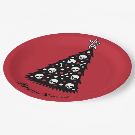 Dark Xmas-structuur Papieren Bordje (Gekanteld)