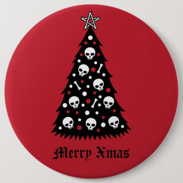 Dark Xmas-structuur Ronde Button 6,0 Cm
