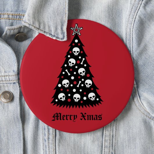 Dark Xmas-structuur Ronde Button 6,0 Cm (In situ)