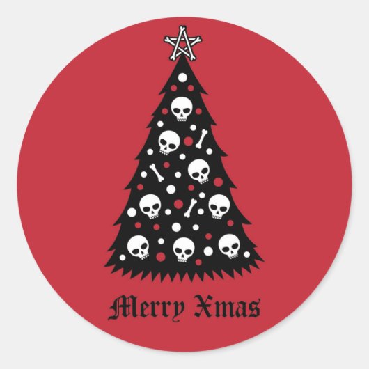 Dark Xmas-structuur Ronde Sticker (Voorkant)