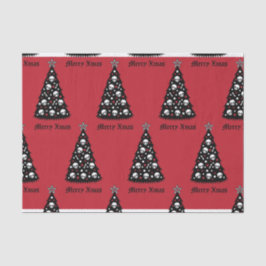 Dark Xmas-structuur Tissuepapier