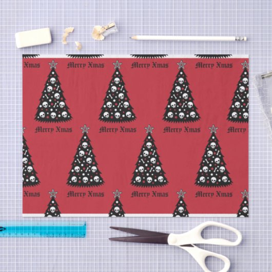 Dark Xmas-structuur Tissuepapier (Craft)