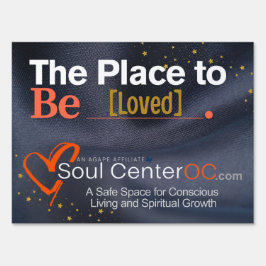 Dark Yard Sign - De plek om geliefd te zijn Tuinbord