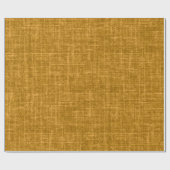 Dark Yellow Linen Cadeaupapier (Vlak)