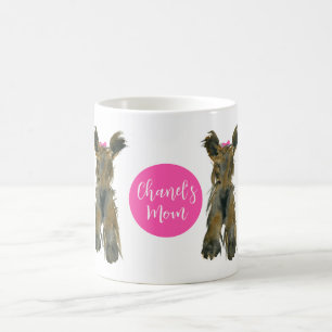 Dark Yorkie met Pink Bow Koffiemok