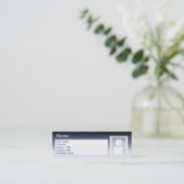 Dark Zazzle - Skinny Mini Visitekaartje (Staand voorkant)