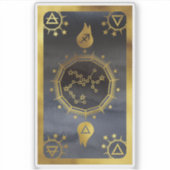 Dark Zodiac Astrology: Boogschutter zwart en goud Sticker (Voorkant)