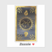 Dark Zodiac Astrology: Boogschutter zwart en goud Sticker (Vel)