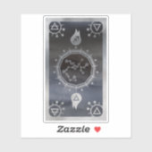 Dark Zodiac Astrology: Boogschutter Zwart & Zilver Sticker (Vel)