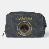 Dark Zodiac Astrology: Cancer Black Gold Naam Toilettasje (Achterkant)