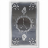 Dark Zodiac Astrology: Kanker Zwart & Zilver Sticker (Voorkant)
