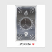 Dark Zodiac Astrology: Kanker Zwart & Zilver Sticker (Vel)