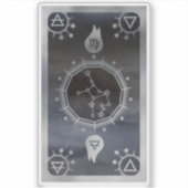 Dark Zodiac Astrology: Maagd Zwart & Zilver Sticker (Voorkant)