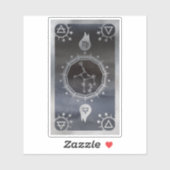 Dark Zodiac Astrology: Maagd Zwart & Zilver Sticker (Vel)