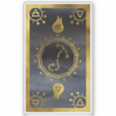 Dark Zodiac Astrology: Schorpioen zwart en goud Sticker (Voorkant)