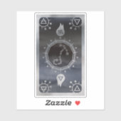 Dark Zodiac Astrology: Schorpioen Zwart & Zilver Sticker (Vel)