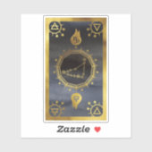 Dark Zodiac Astrology: Steenbok Zwart & Goud Sticker (Vel)