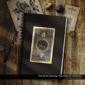 Dark Zodiac Astrology: Taurus Black & Gold Sticker