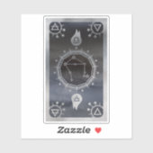 Dark Zodiac Astrology: Weegschaal Zwart & Zilver Sticker (Vel)
