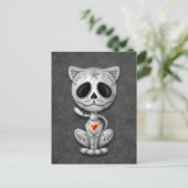 Dark Zombie Sugar Kitten Briefkaart (Staand voorkant)
