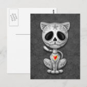 Dark Zombie Sugar Kitten Briefkaart (Voorkant / Achterkant)