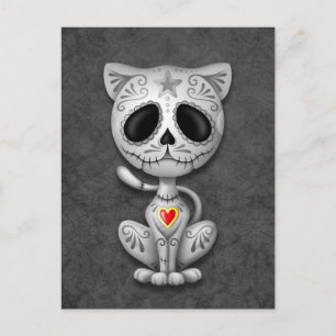 Dark Zombie Sugar Kitten Briefkaart