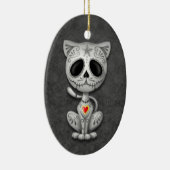Dark Zombie Sugar Kitten Keramisch Ornament (Rechts)