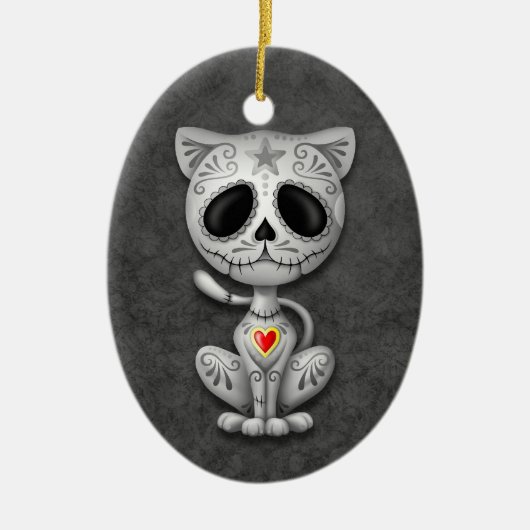 Dark Zombie Sugar Kitten Keramisch Ornament (Voorkant)