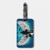 Darkblue classic Kciafa Bagagelabel (Achterkant verticaal)