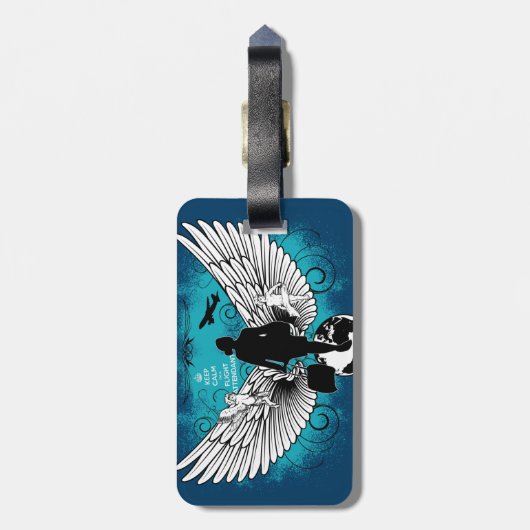 Darkblue classic Kciafa Bagagelabel (Achterkant verticaal)