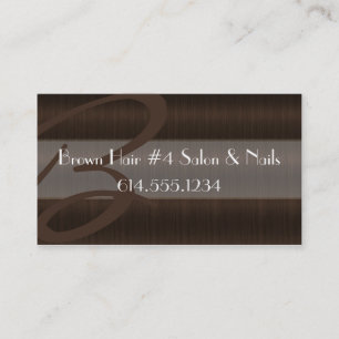 Darker Brown Hair 4 Stylist Salon Visitekaartjes